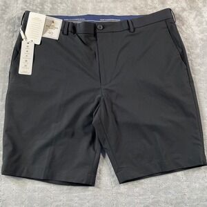 Hart Schaffner Marx Chino Shorts Mens 40 Gray Luxury Performance Preppy Stretch